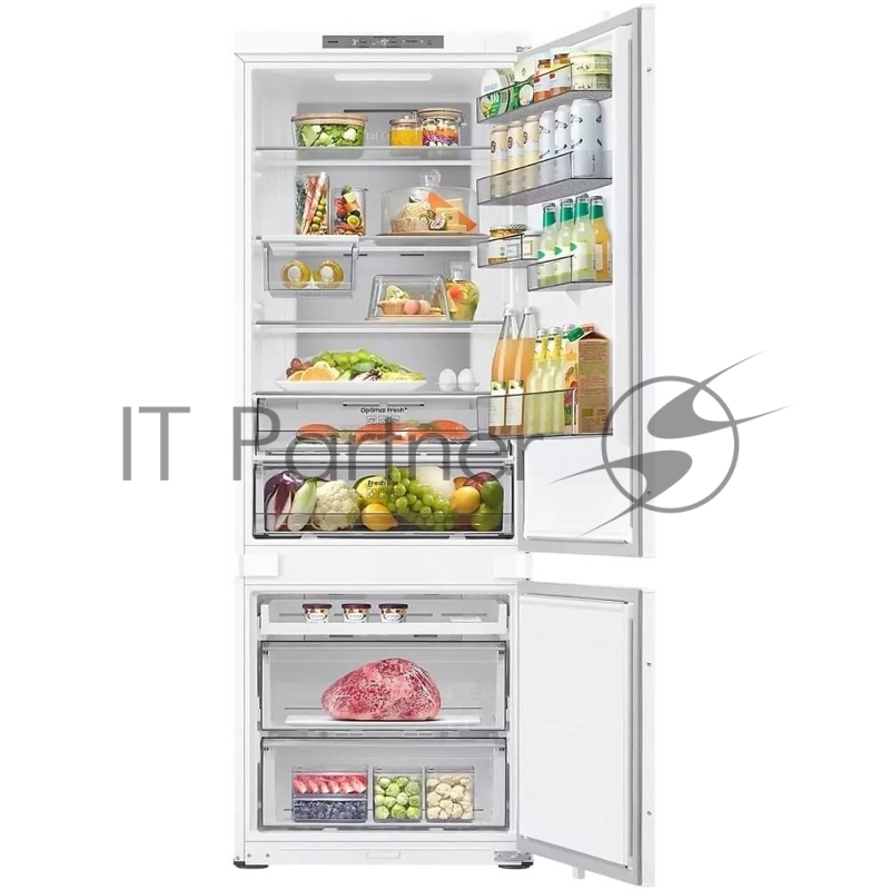 Встраиваемый холодильник Samsung BRB38G705EWW, ВхШхГ 193.5x69x55 см, объем 389 (289+100) л, Twin Cooling, зона свежести, режим Отпуск, No Frost, Wi-Fi, слайдерное крепление, энергоэффективность E