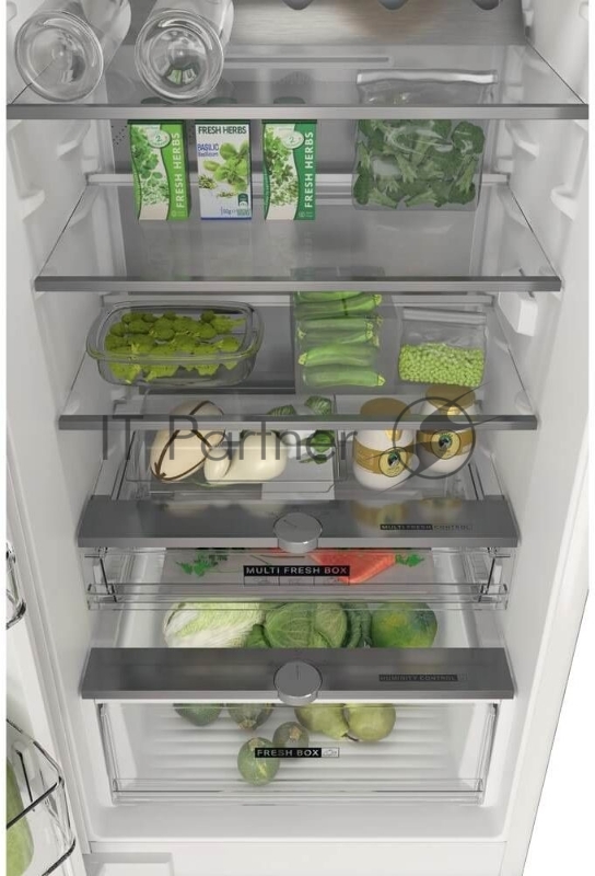 Встраиваемый холодильник Whirlpool WHC20T352 60 см, 193х54.5х54 см, 182/68 л, инверторный компрессор, Full No Frost, автоматическая разморозка, зона свежести, перенавешиваемые дверцы, скользящие направляющие, LED освещение Италия