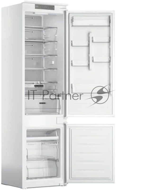 Встраиваемый холодильник Whirlpool WHC20T352 60 см, 193х54.5х54 см, 182/68 л, инверторный компрессор, Full No Frost, автоматическая разморозка, зона свежести, перенавешиваемые дверцы, скользящие направляющие, LED освещение Италия