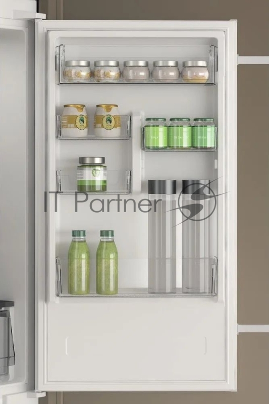 Встраиваемый холодильник Whirlpool WHC18T132 60 см, 177х54.5х54 см, 182/68 л, инверторный компрессор, Full No Frost, автоматическая разморозка, зона свежести, перенавешиваемые дверцы, скользящие направляющие, LED освещение Италия