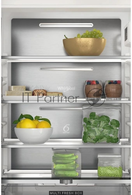 Встраиваемый холодильник Whirlpool WHC18T132 60 см, 177х54.5х54 см, 182/68 л, инверторный компрессор, Full No Frost, автоматическая разморозка, зона свежести, перенавешиваемые дверцы, скользящие направляющие, LED освещение Италия