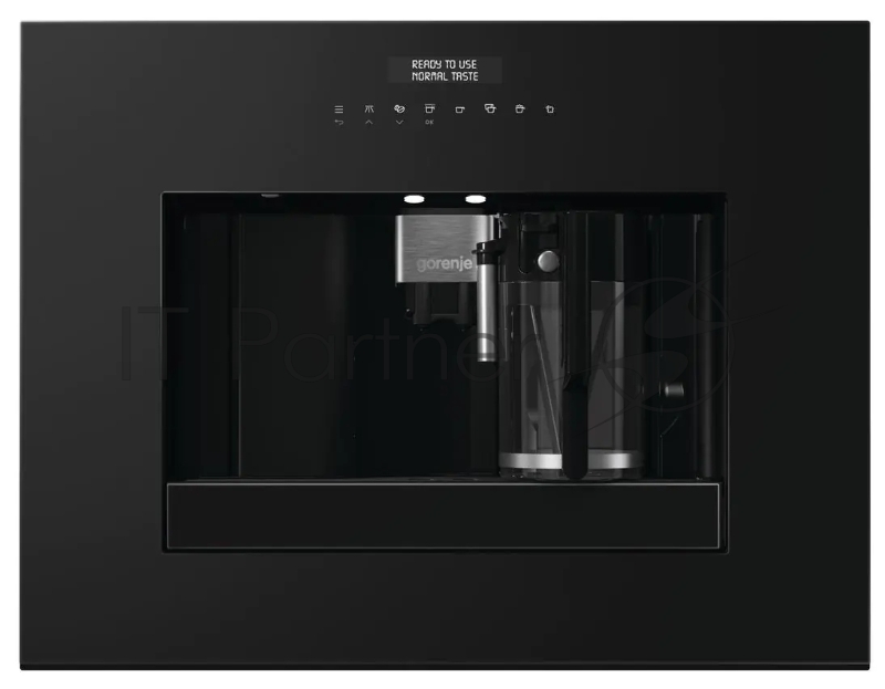 Встраиваемая кофемашина Gorenje CM4G8BG, давление 15 бар, кофемолка, мощность 1350 Вт, регулирование крепости кофе, автоматическое промывание системы, капучинатор, автоматическое приготовление эспрессо, программа очистки от накипи, регулирование темп