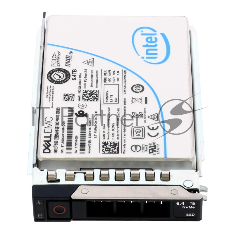 Твердотельный накопитель DELL 6.4TB SFF 2.5 SSD NVMe Mix Use Drive U2 with carrier (Model HFS6T4GEJVX171N)