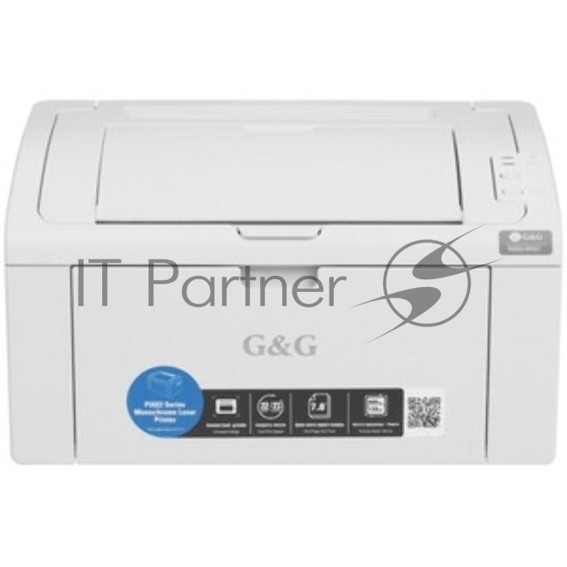 Принтер G&G P2022W A4, лазерный, черно-белый, 22 стр/мин, 1200x1200dpi, 800МГц, 126Мб, WiFi/USB, 1600стр/картридж, белый корпус (аналог Pantum P2500W, картридж GT202T)(P2022W)