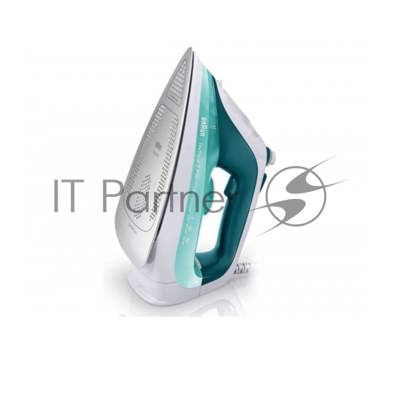 Утюг Braun SI7042GR белый/бирюзовый, 2400 Вт, 50 г/мин, 220 г/мин, 300 мл