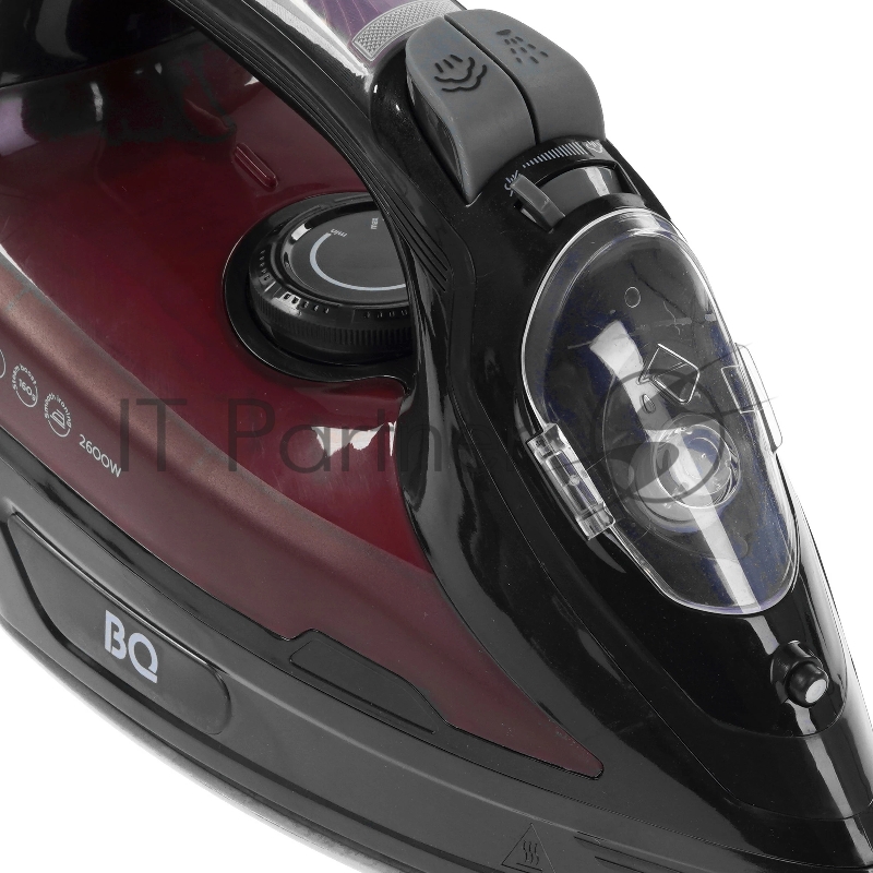 Утюг BQ SI1003 черный/винный/красный, 2600 Вт, 35 г/мин, 160 г/мин, 360 мл