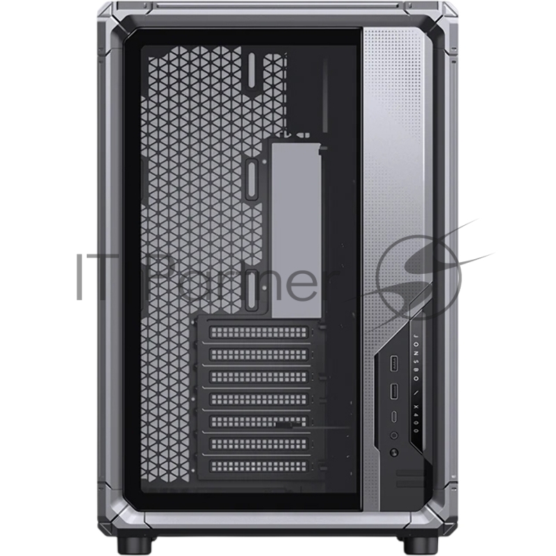 Корпус без блока питания Case JONSBO X400, Midi-Tower, TG, no fan, 2xUSB-A 3.0 + 1xUSB-C 3.2, ATX, mATX, mITX Grey