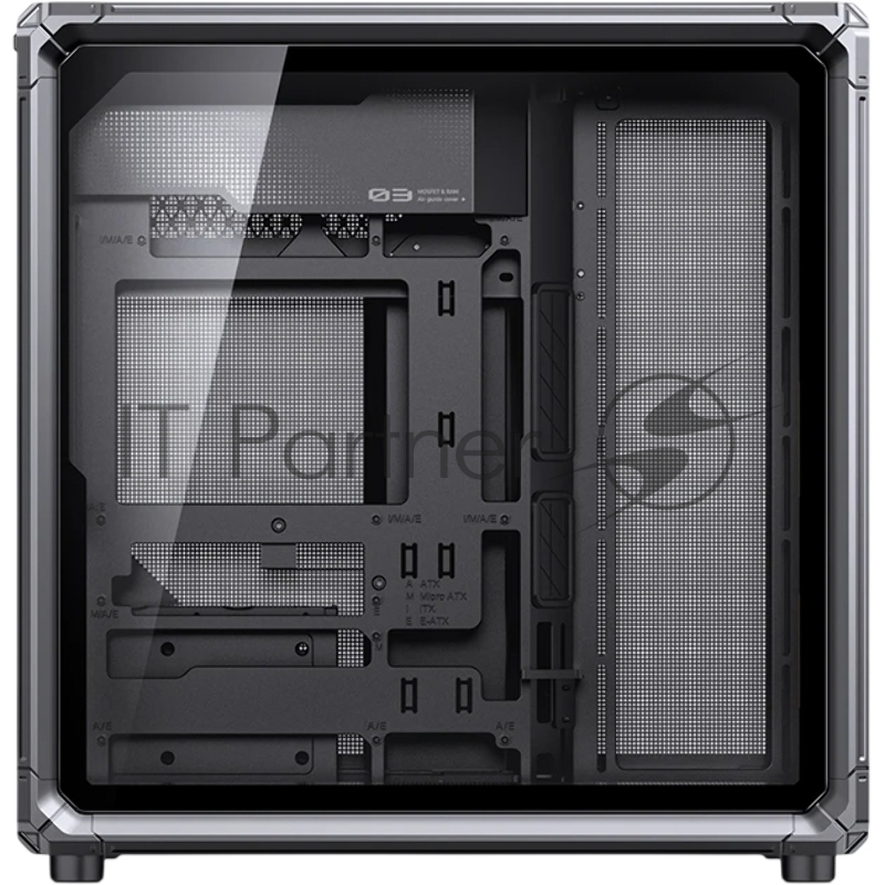 Корпус без блока питания Case JONSBO X400, Midi-Tower, TG, no fan, 2xUSB-A 3.0 + 1xUSB-C 3.2, ATX, mATX, mITX Grey