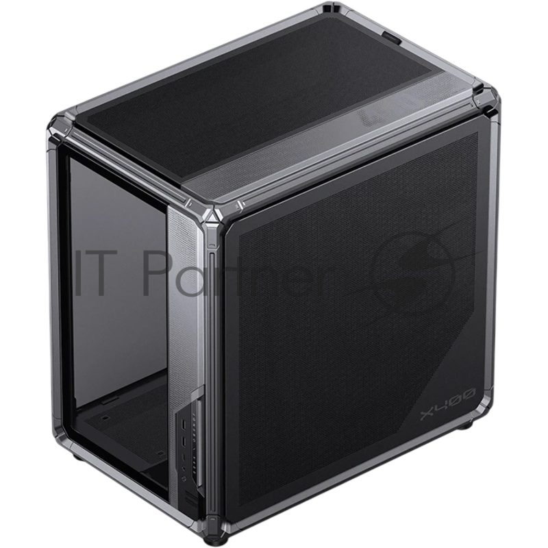 Корпус без блока питания Case JONSBO X400, Midi-Tower, TG, no fan, 2xUSB-A 3.0 + 1xUSB-C 3.2, ATX, mATX, mITX Grey