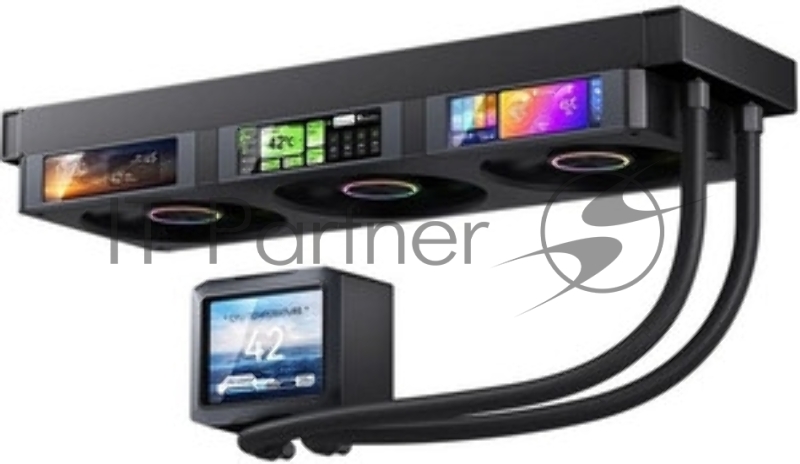 Система жидкостного охлаждения Water Cooling System JONSBO TF3-360SCB Black (320W, 360mm, LED, Black, ARGB/ Fans: 3x120mm, 62.4CFM, 37.3dBA, 2400RPM/ Pump height 63mm, 30dBA, 2500RPM, Rad thickness 27mm/ S: 1851, 1700, 1200, 115X, 2011, 1366, AM5, AM