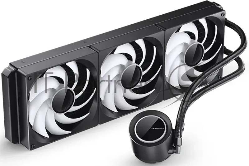 Система жидкостного охлаждения Water Cooling System JONSBO TG-420 ARGB Black (300W, 420mm, Black, ARGB/ Fans: 3x140mm, 93.73CFM, 36.2dBA, 1800RPM/ Pump height 54.55mm, 30dBA, 2400RPM, Rad thickness 54.5mm/ S: 1851, 1700, 1200, 115X, AM5, AM4)