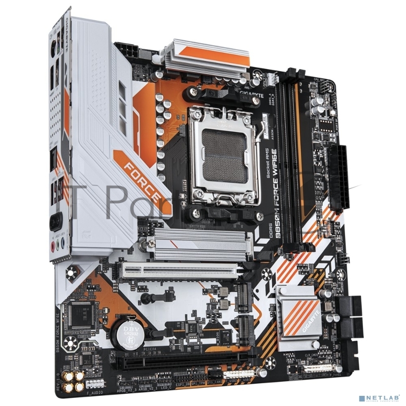 Материнская плата Gigabyte B850M FORCE WF6E (V1.2), AM5, AMD B850, 2xDDR5, 4xSATA, 3xM.2, 1xPCIe 5.0 x16, 1xPCIe 4.0 x4, 1xDP, 1xHDMI, 1x2.5Gb LAN, Wi-Fi 6E, Bluetooth 5.3, 1xUSB-C 5Gbps, 1xUSB-A 10Gbps, 2xUSB-A 5Gbps, 2xUSB-A 2.0, 3x3.5 мм, 7.1, mAT
