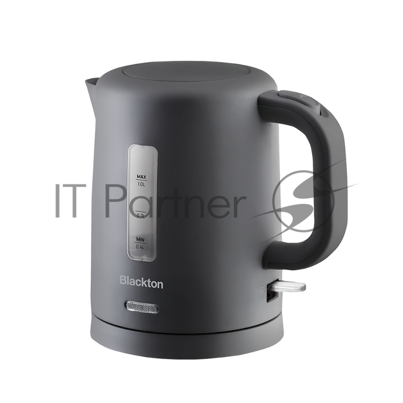 Чайник электрический Blackton Bt KT031P Black. Мощность: 1100 Вт / Объем: 1 л / Механическое управление / Автоотключение при недостаточном количестве воды и закипании / Индикация работы / Вращающийся корпус на 360 / Материал корпуса: пластик / Длина