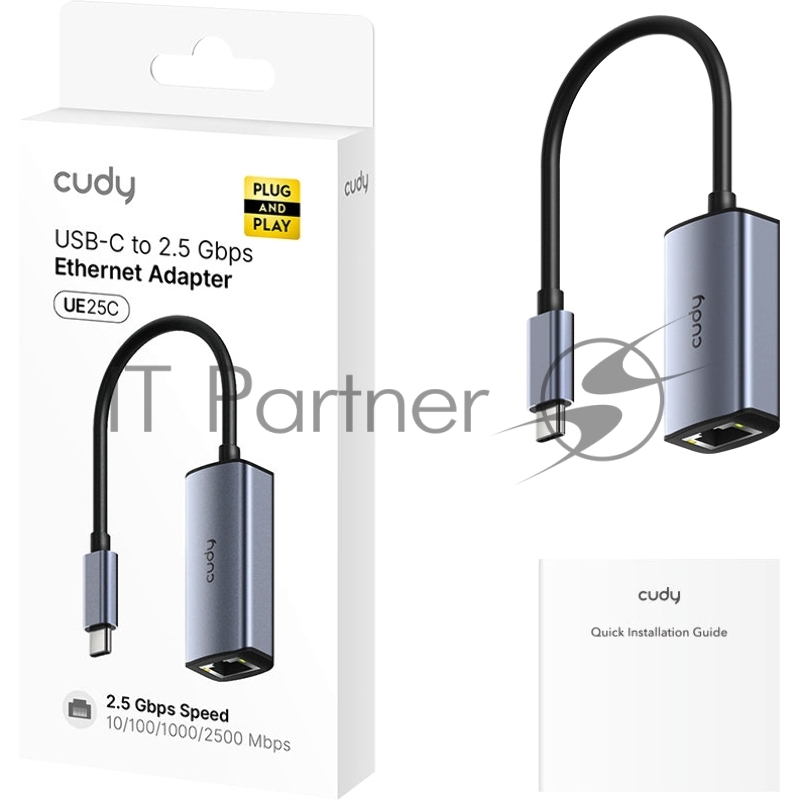 Сетевой адаптер USB-С Cudy UE25C 1х2.5 Гбит/с, USB Type-C