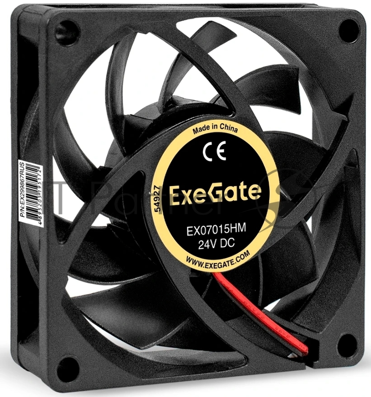 Вентилятор 12В DC ExeGate EX07015H2PM (70x70x15 мм, Hydraulic bearing (гидродинамический), 2pin+Molex, 2500RPM, 23dBA)