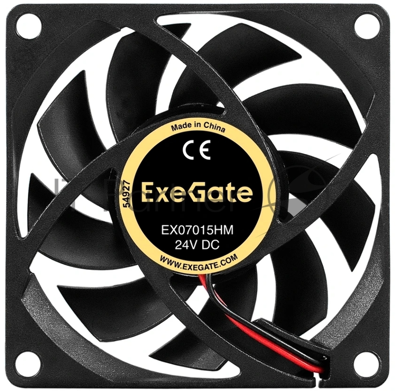Вентилятор 12В DC ExeGate EX07015H2PM (70x70x15 мм, Hydraulic bearing (гидродинамический), 2pin+Molex, 2500RPM, 23dBA)