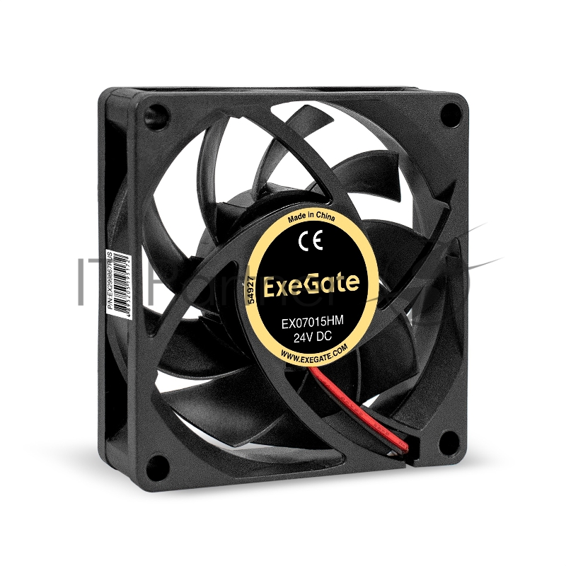 Вентилятор 12В DC ExeGate EX07015H2PM (70x70x15 мм, Hydraulic bearing (гидродинамический), 2pin+Molex, 2500RPM, 23dBA)