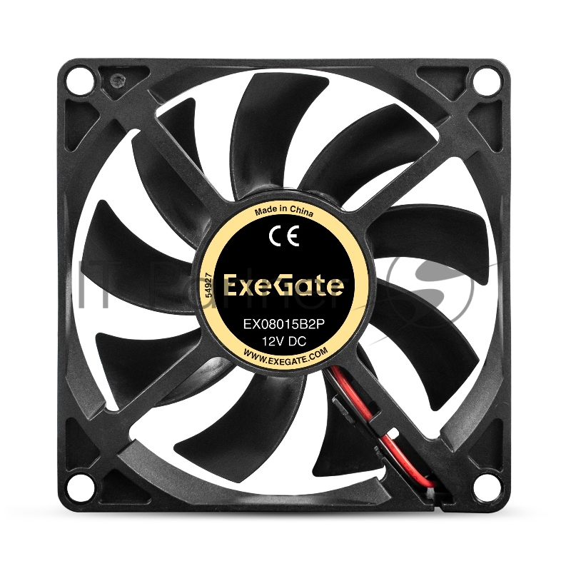 Вентилятор 12В DC ExeGate EX08015B2P (80x80x15 мм, 2-Ball (двойной шарикоподшипник), 2pin, 2000RPM, 21dBA)