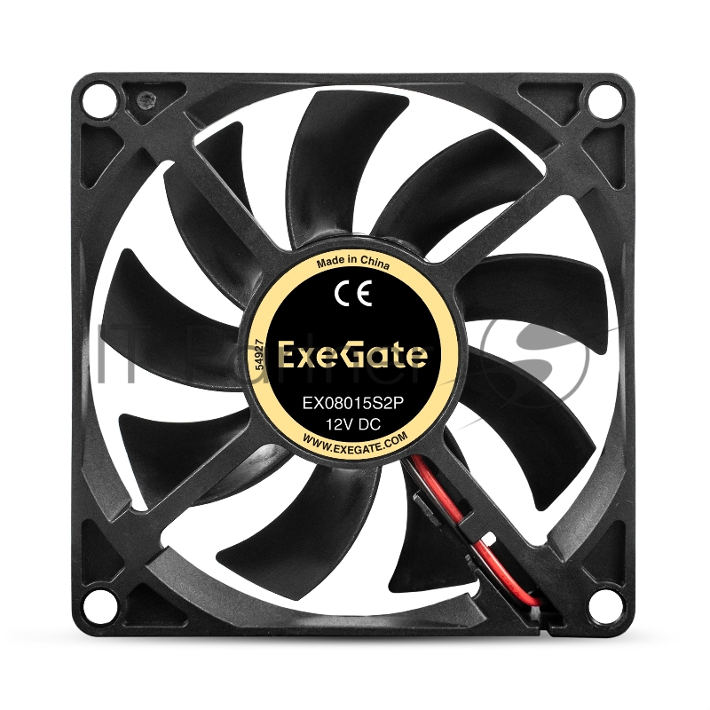 Вентилятор 12В DC ExeGate EX08015S2P (80x80x15 мм, Sleeve bearing (подшипник скольжения), 2pin, 2000RPM, 20dBA)