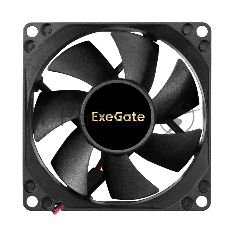 Вентилятор 12В DC ExeGate EX08025H2P (80x80x25 мм, Hydraulic bearing (гидродинамический), 2pin, 2200RPM, 22dBA)