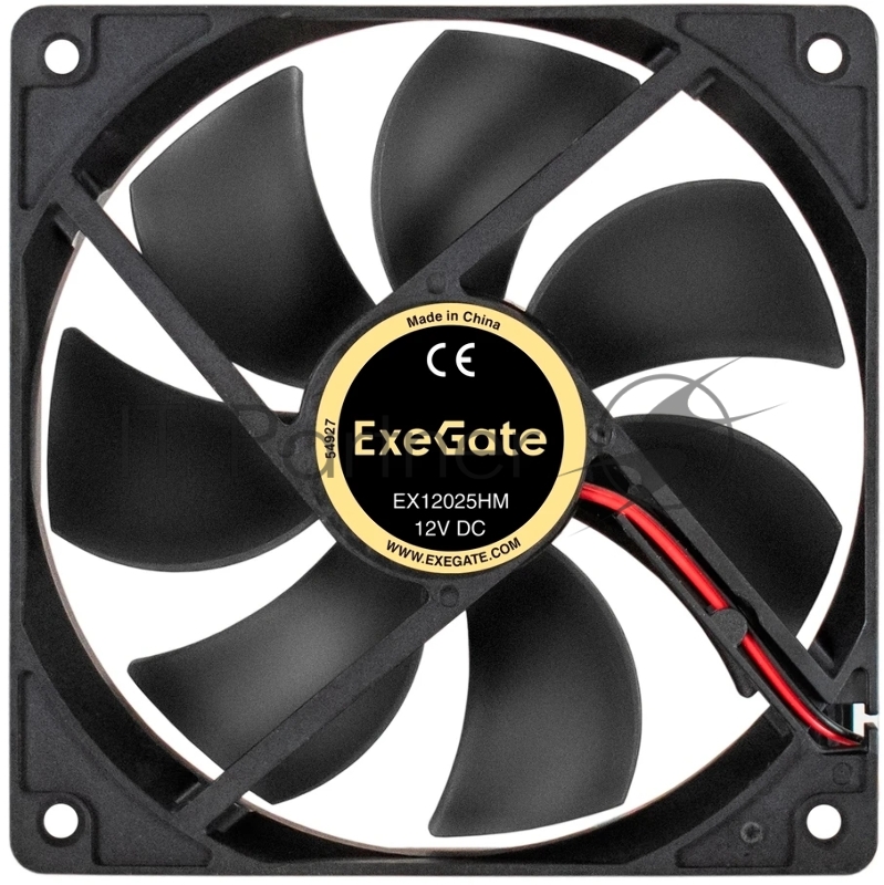Вентилятор 12В DC ExeGate EX12025S2PM (120x120x25 мм, Sleeve bearing (подшипник скольжения), 2pin+Molex, 1500RPM, 24dBA)