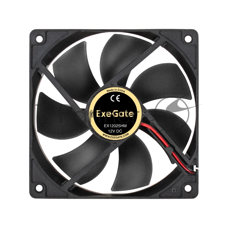Вентилятор 12В DC ExeGate EX12025S2PM (120x120x25 мм, Sleeve bearing (подшипник скольжения), 2pin+Molex, 1500RPM, 24dBA)