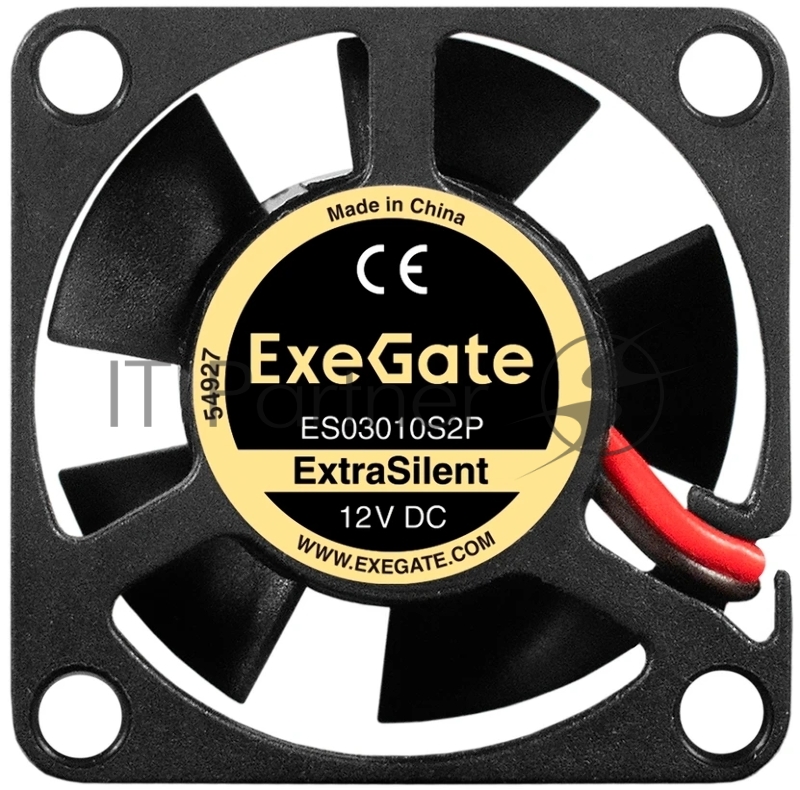 Вентилятор 12В DC ExeGate ExtraSilent ES03010S2P (30x30x10 мм, Sleeve bearing (подшипник скольжения), 2pin, 8000RPM, 18dBA)