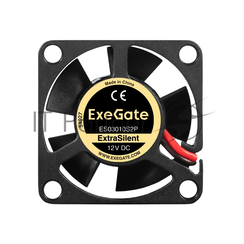 Вентилятор 12В DC ExeGate ExtraSilent ES03010S2P (30x30x10 мм, Sleeve bearing (подшипник скольжения), 2pin, 8000RPM, 18dBA)