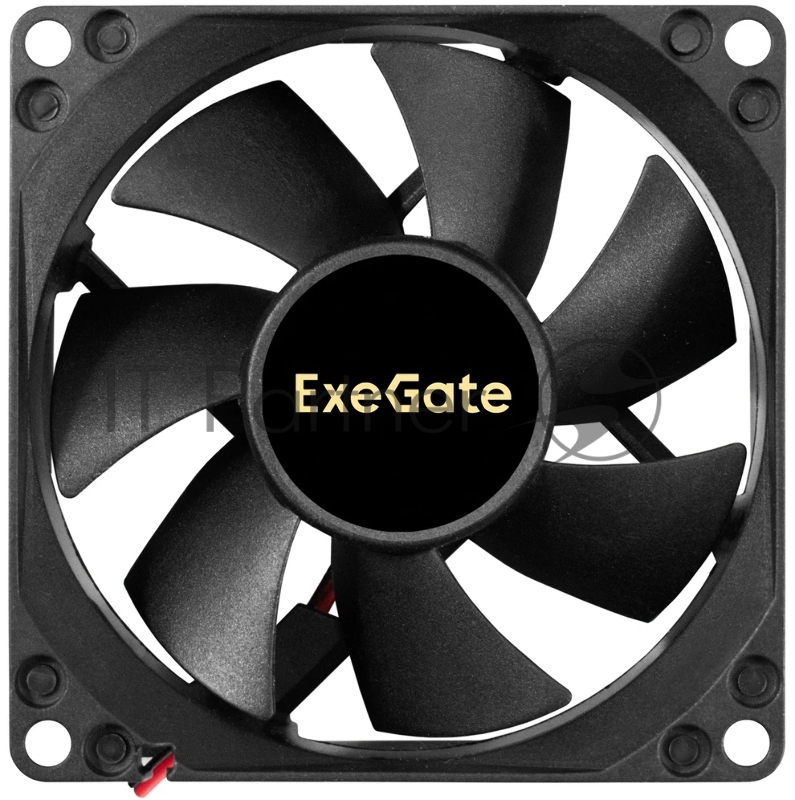 Вентилятор 12В DC ExeGate ExtraSilent ES08025H2P (80x80x25 мм, Hydraulic bearing (гидродинамический), 2pin, 1900RPM, 19dBA)