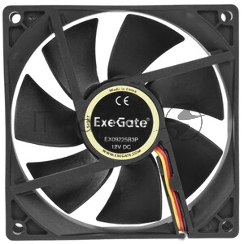 Вентилятор 12В DC ExeGate ExtraSilent ES09225S2P (92x92x25 мм, Sleeve bearing (подшипник скольжения), 2pin, 1800RPM, 21dBA)