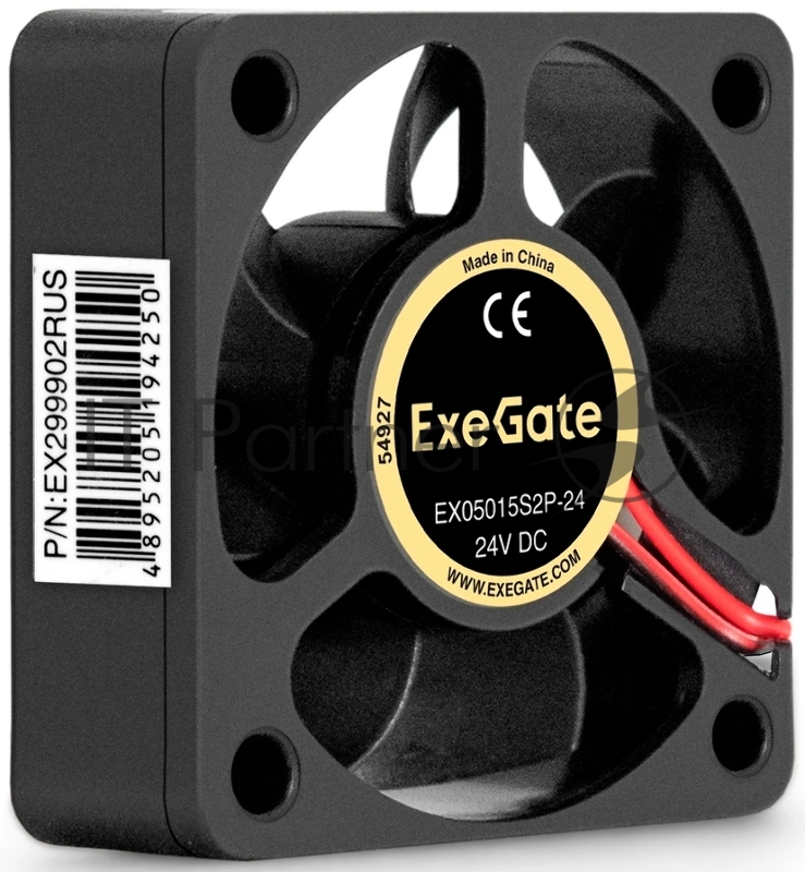 Вентилятор 24В DC ExeGate EX05015S2P-24 (50x50x15 мм, Sleeve bearing (подшипник скольжения), 2pin, 7000RPM, 32dBA)