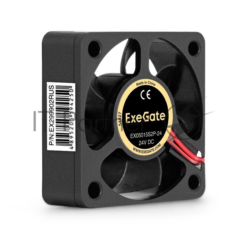 Вентилятор 24В DC ExeGate EX05015S2P-24 (50x50x15 мм, Sleeve bearing (подшипник скольжения), 2pin, 7000RPM, 32dBA)