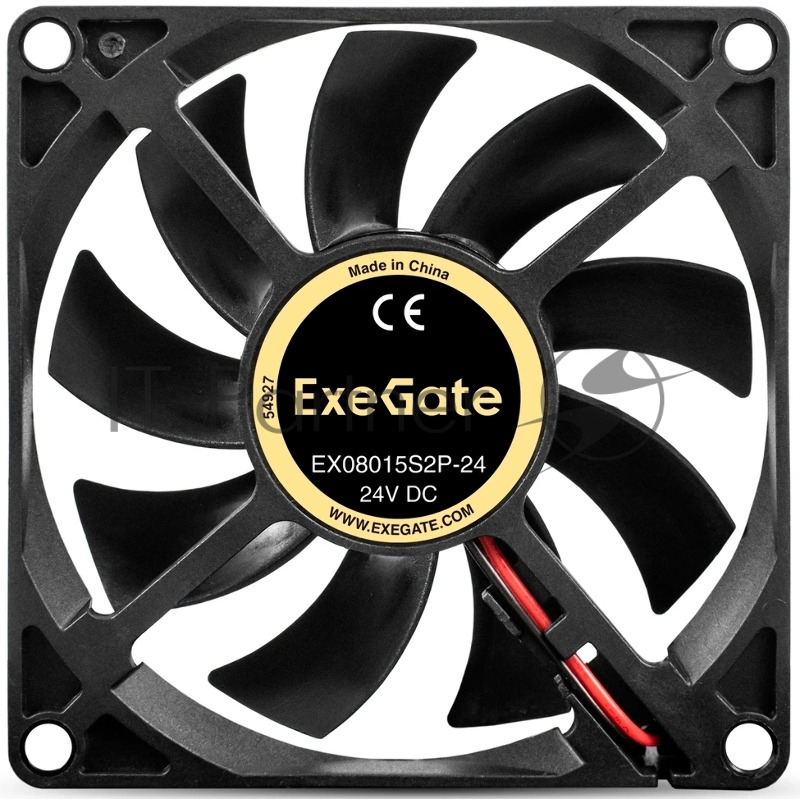 Вентилятор 24В DC ExeGate EX08015S2P-24 (80x80x15 мм, Sleeve bearing (подшипник скольжения), 2pin, 2500RPM, 30dBA)