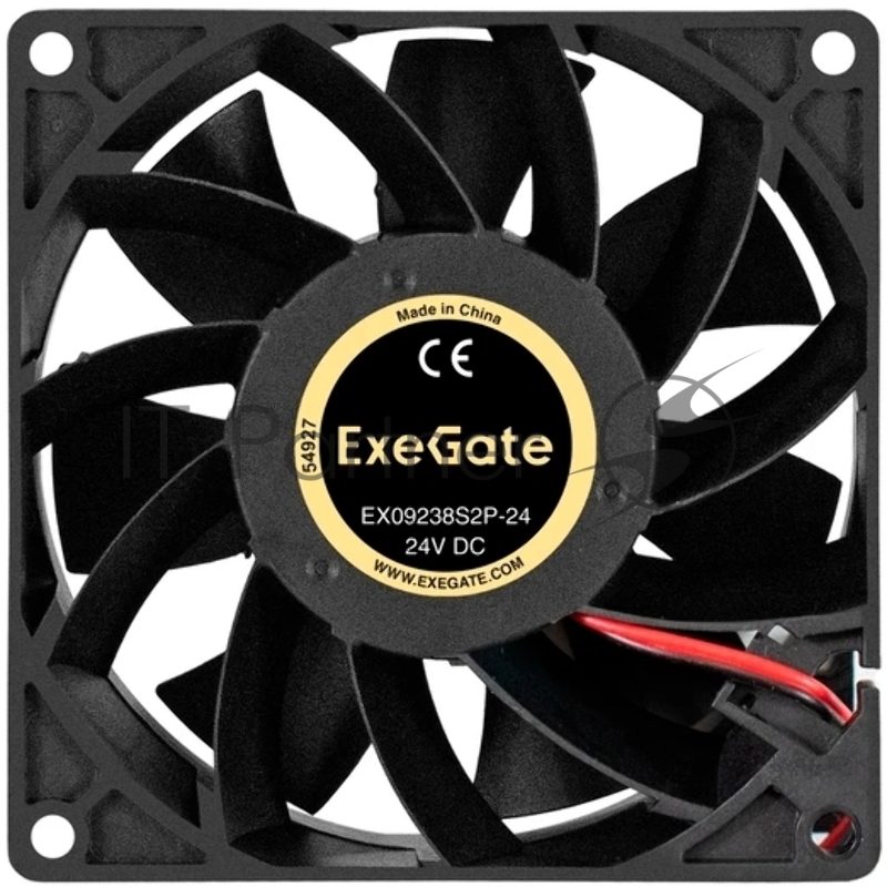 Вентилятор 24В DC ExeGate EX09238S2P-24 (92x92x38 мм, Sleeve bearing (подшипник скольжения), 2pin, 4500RPM, 48dBA)