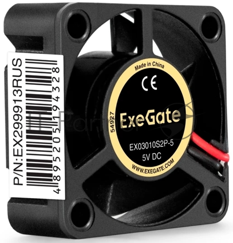 Вентилятор 5В DC ExeGate EX03010S2P-5 (30x30x10 мм, Sleeve bearing (подшипник скольжения), 2pin, 9000RPM, 25dBA)