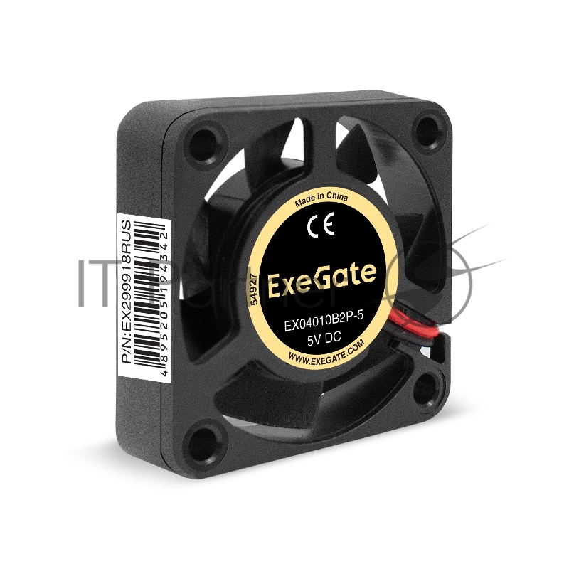 Вентилятор 5В DC ExeGate EX04010B2P-5 (40x40x10 мм, 2-Ball (двойной шарикоподшипник), 2pin, 5500RPM, 25dBA)