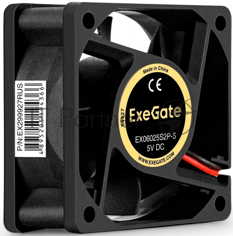 Вентилятор 5В DC ExeGate EX06025S2P-5 (60x60x25 мм, Sleeve bearing (подшипник скольжения), 2pin, 3500RPM, 25dBA)