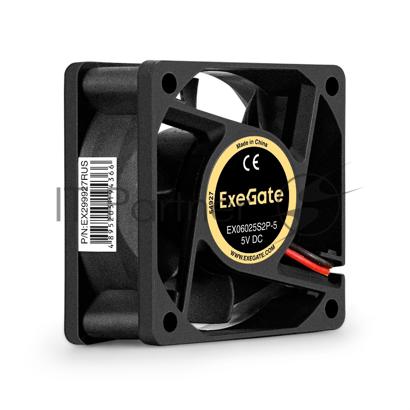 Вентилятор 5В DC ExeGate EX06025S2P-5 (60x60x25 мм, Sleeve bearing (подшипник скольжения), 2pin, 3500RPM, 25dBA)