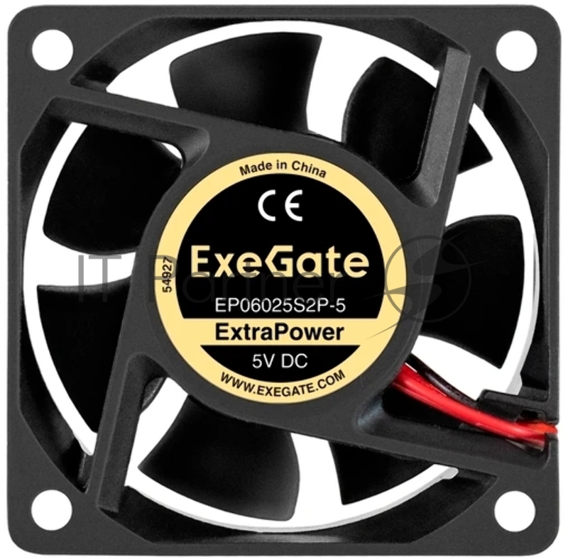 Вентилятор 5В DC ExeGate ExtraPower EP06025S2P-5 (60x60x25 мм, Sleeve bearing (подшипник скольжения), 2pin, 4800RPM, 33dBA)