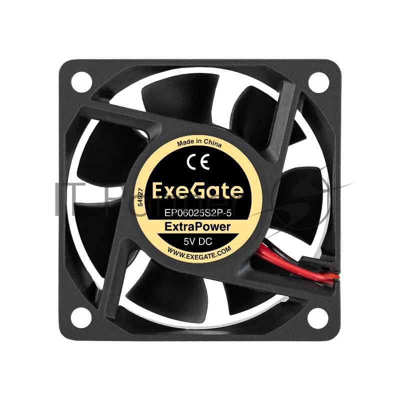 Вентилятор 5В DC ExeGate ExtraPower EP06025S2P-5 (60x60x25 мм, Sleeve bearing (подшипник скольжения), 2pin, 4800RPM, 33dBA)