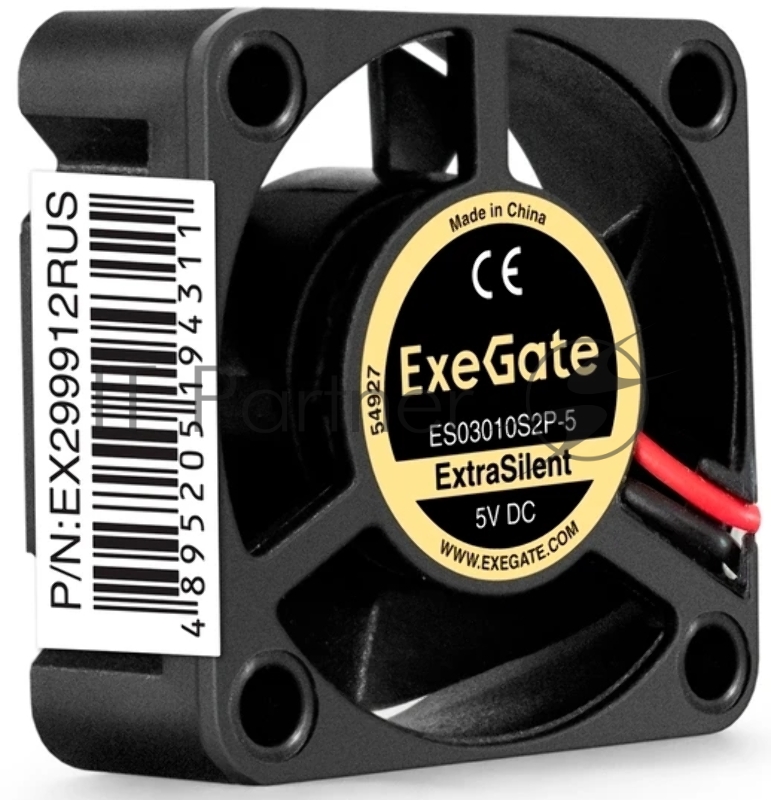 Вентилятор 5В DC ExeGate ExtraSilent ES03010S2P-5 (30x30x10 мм, Sleeve bearing (подшипник скольжения),2pin, 7000RPM, 22dBA)