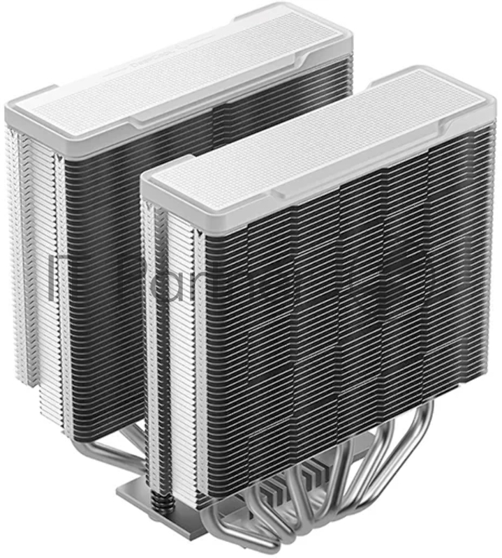 Кулер для процессора DEEPCOOL AG620 G2 WH LGA1954/1851/1700/AM5/AM4 (9шт/кор, TDP 270W, PWM, DUAL Black Fan 120mm, 6 тепл. трубок, белый) RET