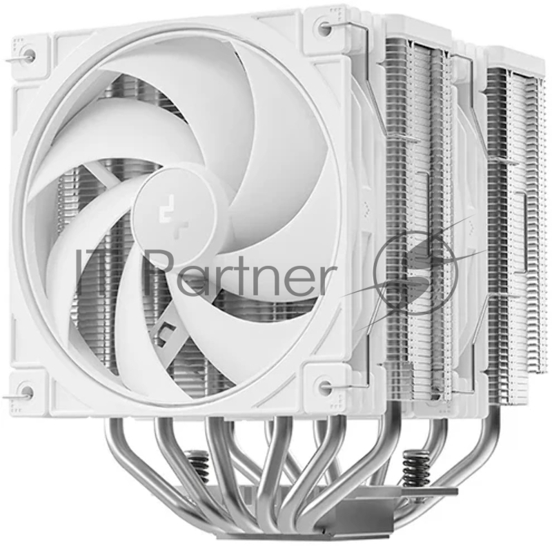 Кулер для процессора DEEPCOOL AG620 G2 WH LGA1954/1851/1700/AM5/AM4 (9шт/кор, TDP 270W, PWM, DUAL Black Fan 120mm, 6 тепл. трубок, белый) RET