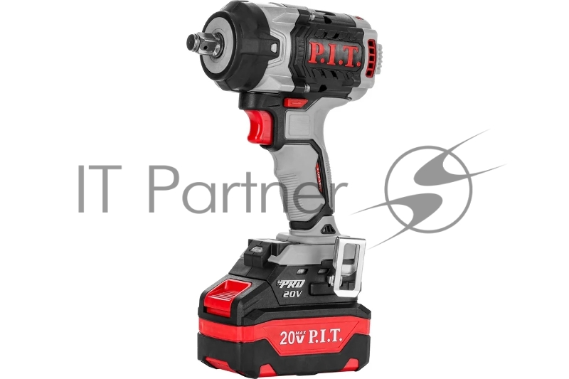 Гайковерт P.I.T. IMPACT аккум. бесщеточный PIW20H-600A/2 (20В, 600Нм, 1/2, 3ск, 0-2800уд/мин,2х4Ач)