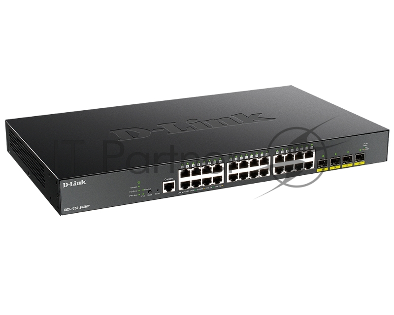 Коммутатор D-Link DGS-1250-28XMP/RU/A1A 24x1Гбит/с 4SFP+ 24PoE 370W управляемый