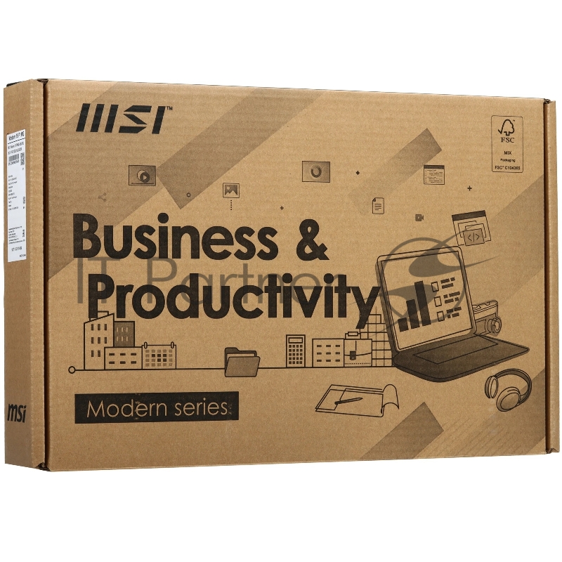 Ноутбук MSI Modern 15 F1MG/15.6/IPS/Intel Core 5 120U/16GB/512GB SSD/Intel Graphics/DOS/серый/1.7kg