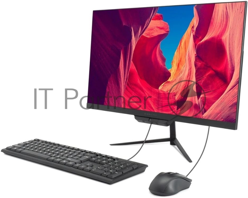 Моноблок Digma Pro Base 23.8 Full HD i3 12100 (3.3) 16Gb SSD512Gb UHDG 730 Windows 11 Pro GbitEth WiFi BT 90W клавиатура мышь Cam черный 1920x1080