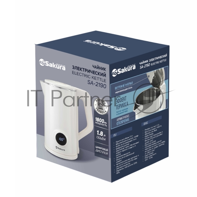 Чайник Sakura SA-2190DBK (1.8) LCD дисплей, черн д