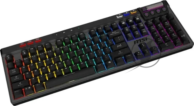 Клавиатура MSI STRIKE Pro W Silent механическая серый/черный USB Multimedia for gamer LED (подставка для запястий) (S11-43RU210-CLA)
