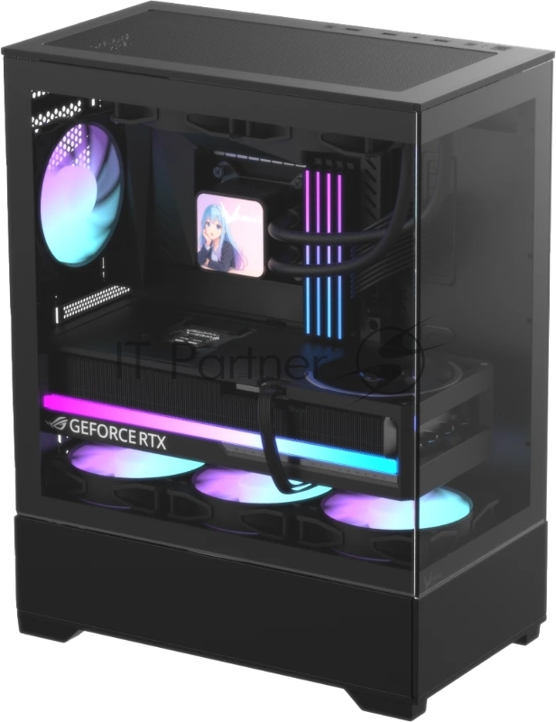 Корпус Formula Crystal Z1 V2 черный без БП ATX 1xUSB2.0 1xUSB3.0 1xUSB3.1 audio bott PSU